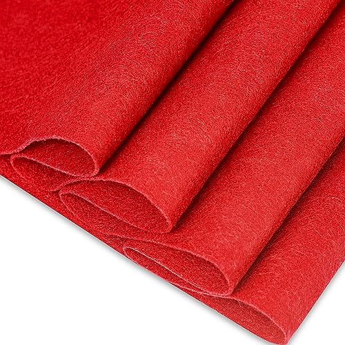 CHENGZHG Felt Fabric 1.8 mm Thick 36" x 72" - Soft Durable Felt by The Yard Felt Sheets for Arts and Crafts, DIY Sewing, Crafting Projects (Red) - Image 2