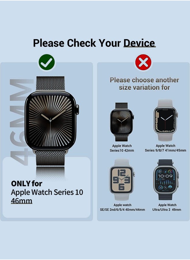 Tersely - (3 Pack) Case Compatible with Apple Watch Series 10-46mm, Built-in Thin HD Tempered Glass Screen Protector Overall Cover Replacement for iwatch S10 2024 - Image 1