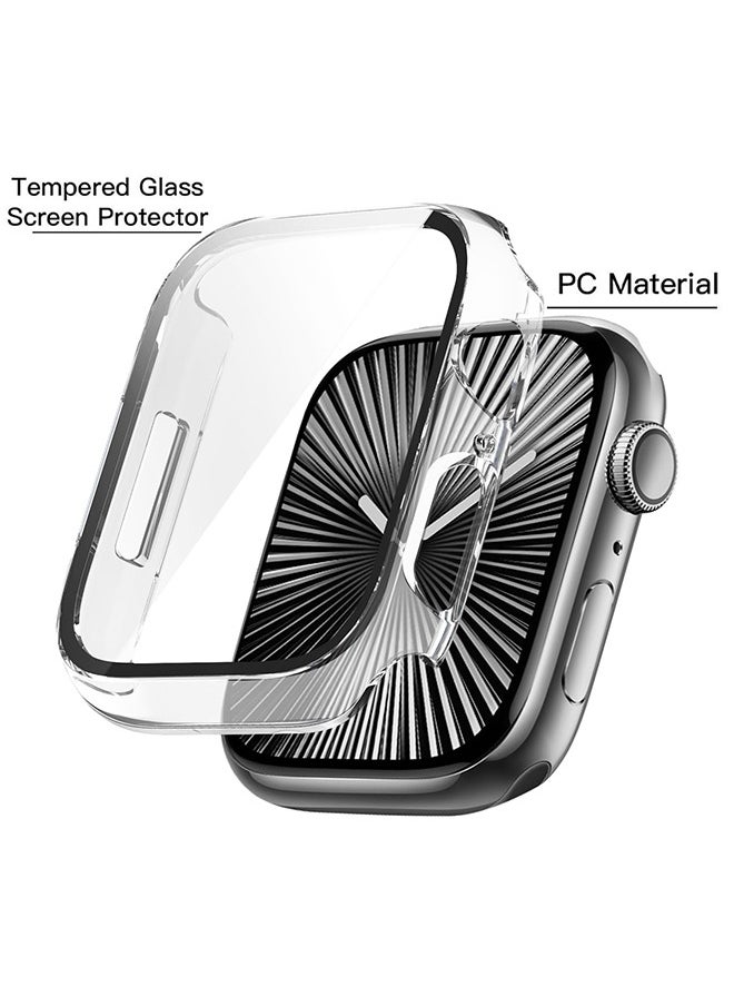 Tersely - (3 Pack) Case Compatible with Apple Watch Series 10-46mm, Built-in Thin HD Tempered Glass Screen Protector Overall Cover Replacement for iwatch S10 2024 - Image 1