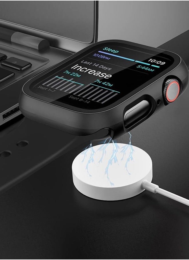 Tersely - (3 Pack) Case Compatible with Apple Watch Series 10-46mm, Built-in Thin HD Tempered Glass Screen Protector Overall Cover Replacement for iwatch S10 2024 - Image 1