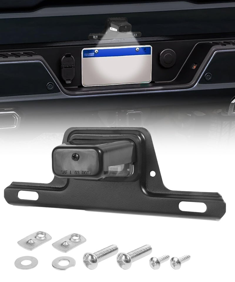 bylikeho License Plate LightLicense Plate HolderCar Accessories 12V LED License Plate LightLicense Tag Light License Plate Bracket with LightTail Light Assemblies for TrailerTruckRVBoatUTVATV