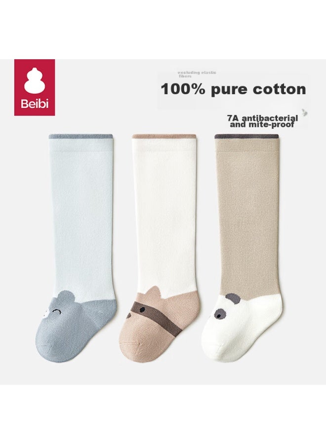 Beibi Baby Socks, Spring And Autumn, 100% Pure Cotton, Newborn Infant Long Socks, Autumn And Winter Style, Non-binding, For 1-2 Years Old - Image 2