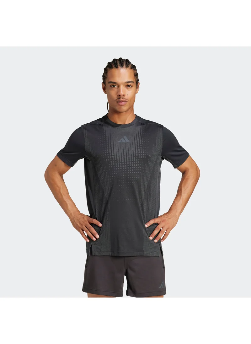 Adidas Airchill Tee Black Training T-Shirts For Men XS