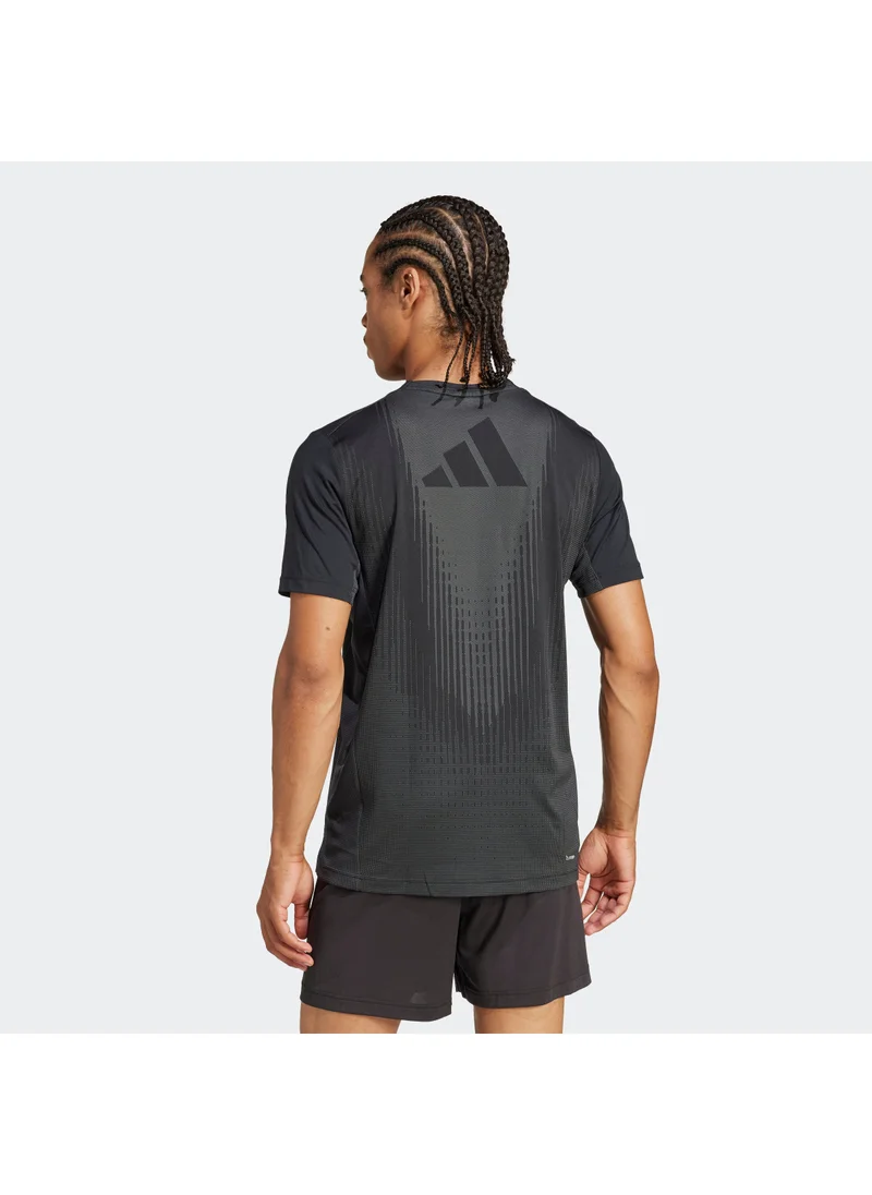 Adidas Airchill Tee Black Training T-Shirts For Men XS