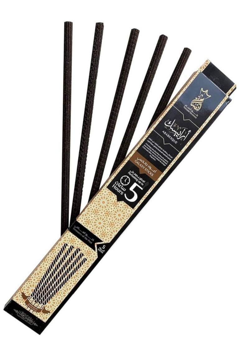 Ansaam Incenses Egyptian Musk, Andalusian Arabesque Oud 5 Hour Burn Time by Nilevibes, Incense Sticks Produce a Wonderful Musk Scent, Used in Yoga Meditation, Therapeutic Aromatherapy for Meditation - Pack of 5 (Egyptian Oud)  - Image 1