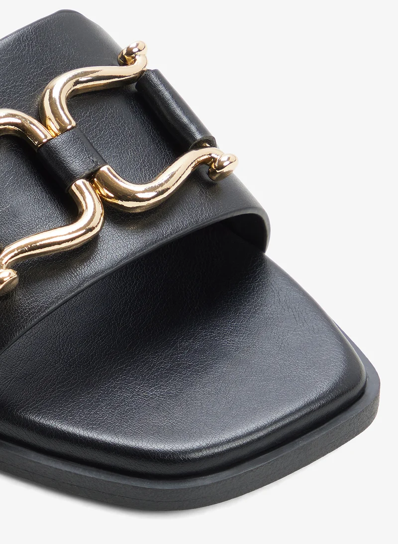 Call it Spring BLACK Missyy Flat Sandals for Women | Best Price UAE