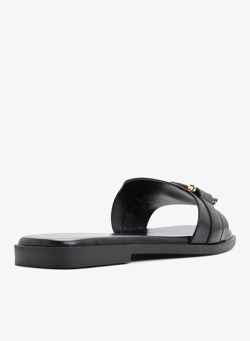 Call it Spring BLACK Missyy Flat Sandals for Women | Best Price UAE
