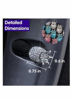 Y&D Car Wheel Tire Valve, E 4 Pieces Handmade Crown Crystal Rhinestone Stem Air Caps Cover, Attractive Dustproof Bling Accessories, Universal for Most Vehicles-Crown Crown-White  - Image 2