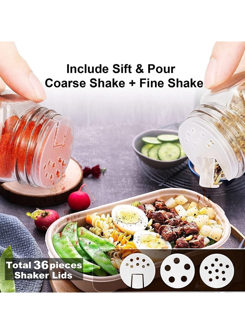 BLOOMING TIME 24 Pcs Glass Spice Jars, 120ml Empty Square Spice Containers with Spice Labels, Shaker Lids and Airtight Metal Caps, Silicone Collapsible Funnel, SpongeBrush Included  - Image 4