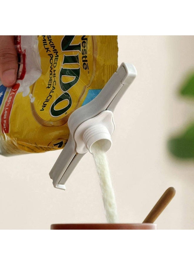 Food Bag Clip, Sealing Clip with Closing Spout, Plastic Bag Moisture-Proof Sealing Clip for Kitchen (3) - Image 2