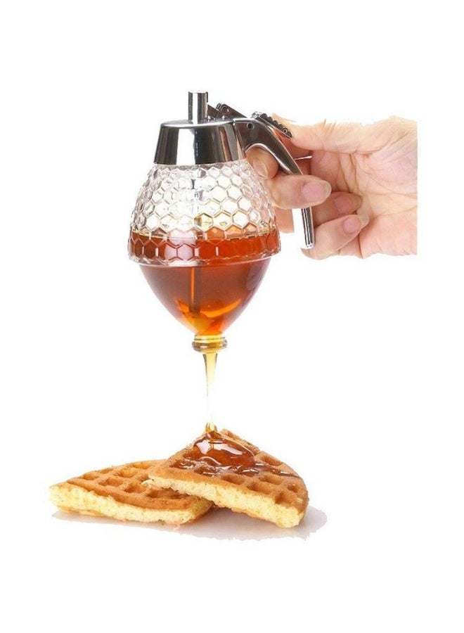 زجاجة عسل مع نوع ضغط إبداعي، زجاجة صلصة بلاستيكية محكمة الإغلاق، جرة نوع قمع، وعاء شراب مع قاعدة. - Image 1