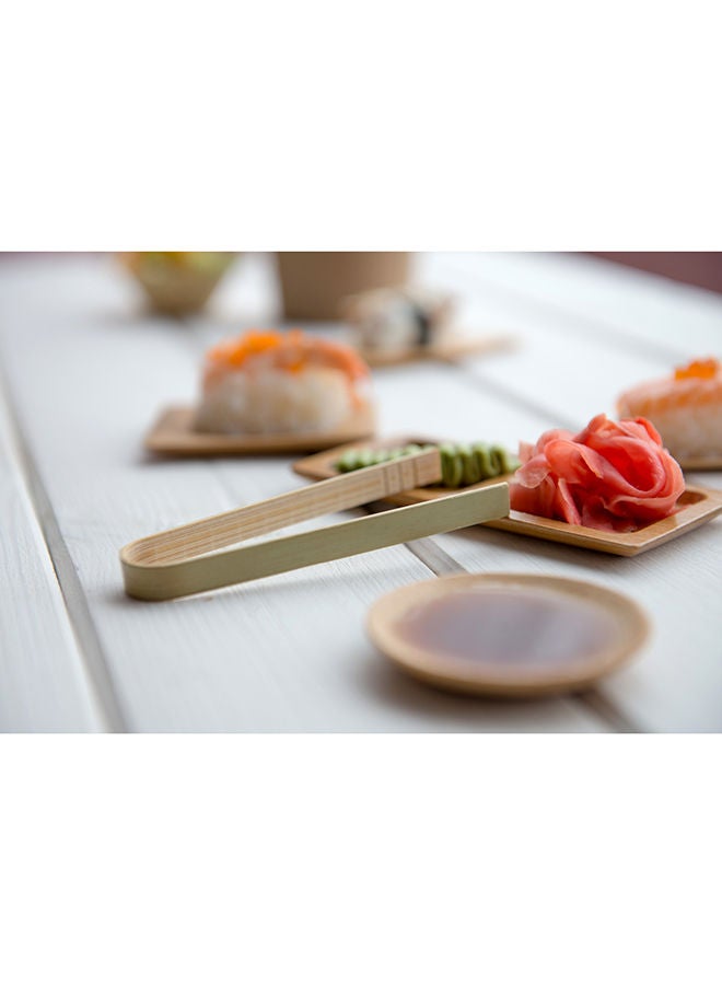 Restaurantware-4 Inch Bamboo Tongs, 100 Wooden Tongs - Sturdy, Crack-Resistant, Natural Bamboo Tongs, Small, For Catering Or Buffets - Image 5