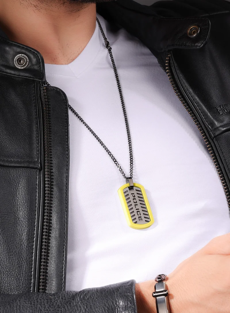 POLICE Tag Detail Long Necklace
