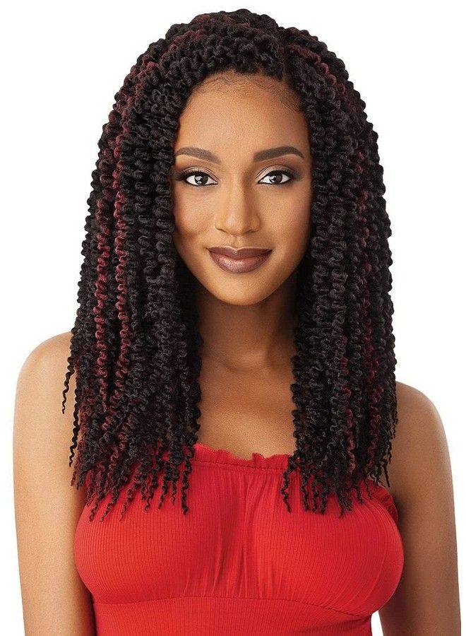 Outre جديلة كروشيه من شعر صناعي ياكي متوسط الطول من Xpression Twisted Up Twisted Out Wavy Bomb Twist بطول 14 بوصة (2) - Image 1