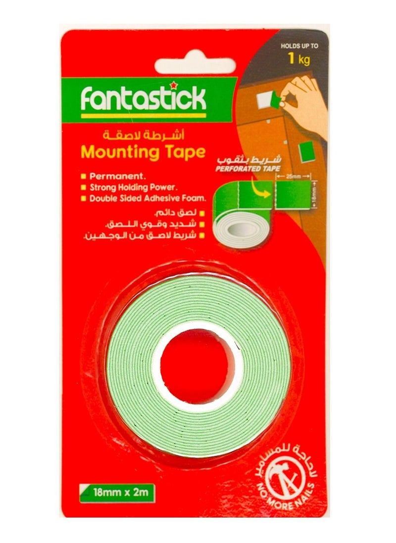 Fantastick Permanent Mounting Tape 18mm Width  - Image 1