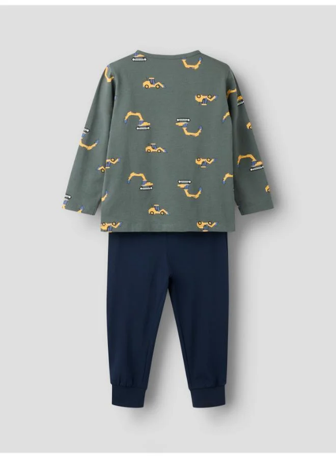 NAME IT Kids Excavator Print Nightwear Set