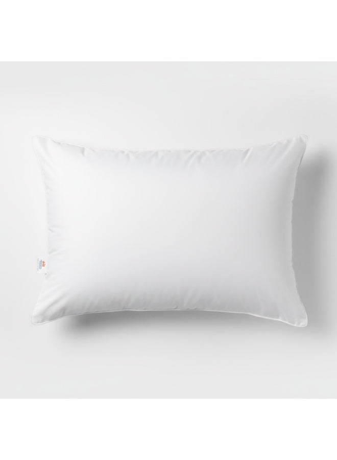 HAPPYMOON 1-Piece Hotel Single pipping Pillow King Size 50x75 cm (1000 gm) – Soft Anti-Allergy Bed Pillow with Brushed Microfiber Cover, Fluffy & Supportive White Sleeping Pillow for Ultimate Comfort - Image 1