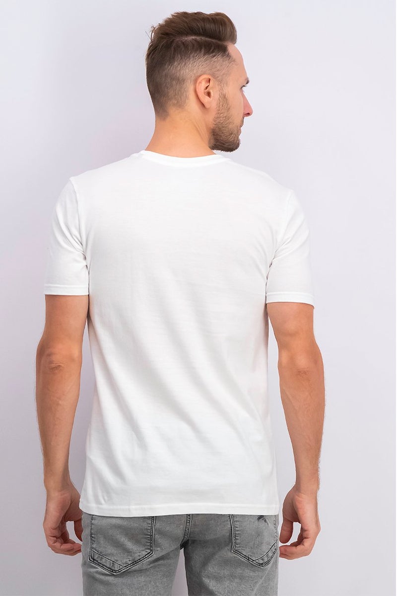DIFUZED Men Crew Neck Short Sleeve Graphic T-shirt, White Combo - Image 2
