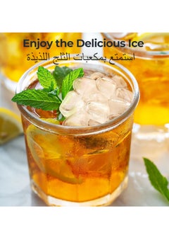 نيوب آلة الجليد المحمولة، صانع الجليد الأوتوماتيكي المنزلي الصغير، آلة صنع الجليد مع وظيفة التنظيف الذاتي، تشمل السلة والملعقة  - Image 4