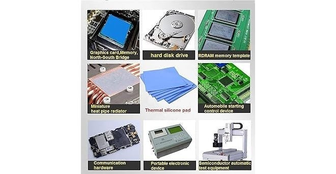 TRUEBOND Graphics Silicone Thermal Pad Heat-Sink (12mmx12mm) Thickness-1.5mm 6.0 W/(m⋅K) Thermal Conductivity, Soft Safe Simple to Apply for SSD CPU GPU LED IC Chipset Cooling - Blue (6) - Image 3