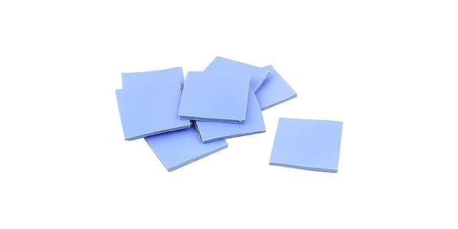 TRUEBOND Graphics Silicone Thermal Pad Heat-Sink (12mmx12mm) Thickness-1.5mm 6.0 W/(m⋅K) Thermal Conductivity, Soft Safe Simple to Apply for SSD CPU GPU LED IC Chipset Cooling - Blue (6) - Image 1
