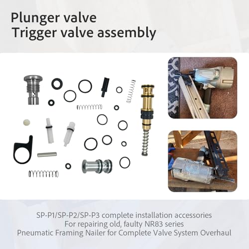 XVRTJ SPP1 SPP2 SPP3 Plunger Valve and Trigger Valve Assembly for Hitachi NR83A2 NR83A2S NR83A NR83A3 Framing Nailer Parts - Image 3