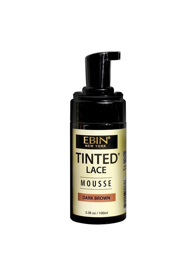 EBIN NEW YORK TINTED LACE MOUSSE - Dark Brown, 3.38oz/ 100ml | Lightweight Foam with Highly Pigmented, Perfect Matching with Flawless Finish  - Image 4