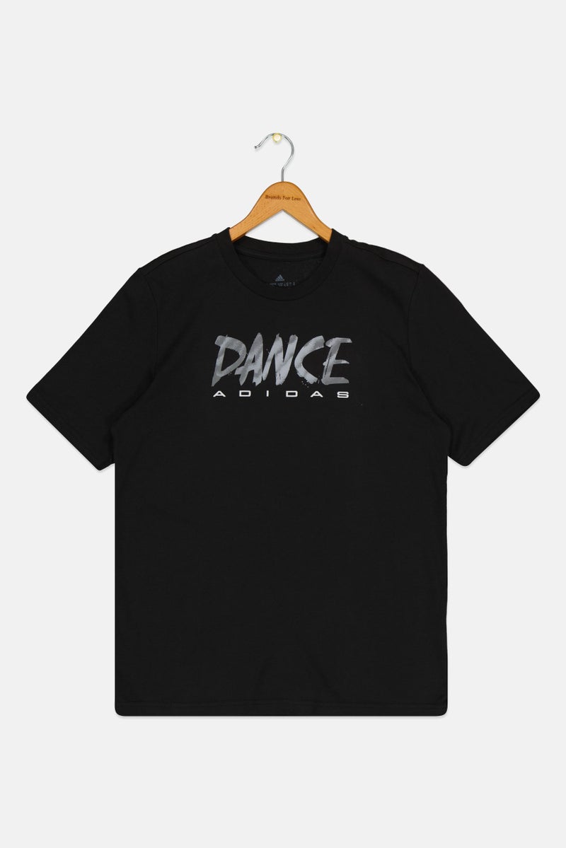 Adidas Kids Boy Graphic Print Short Sleeves Outdoor T-Shirt, Black  - Image 1