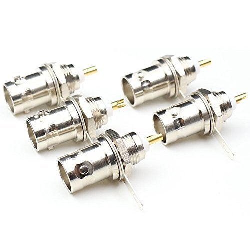 ANHAN BNC Female Panel Mount Connectors with Nut BNC Female Bulkhead Adapters RF Coaxial Adapter 5Pack - Image 2
