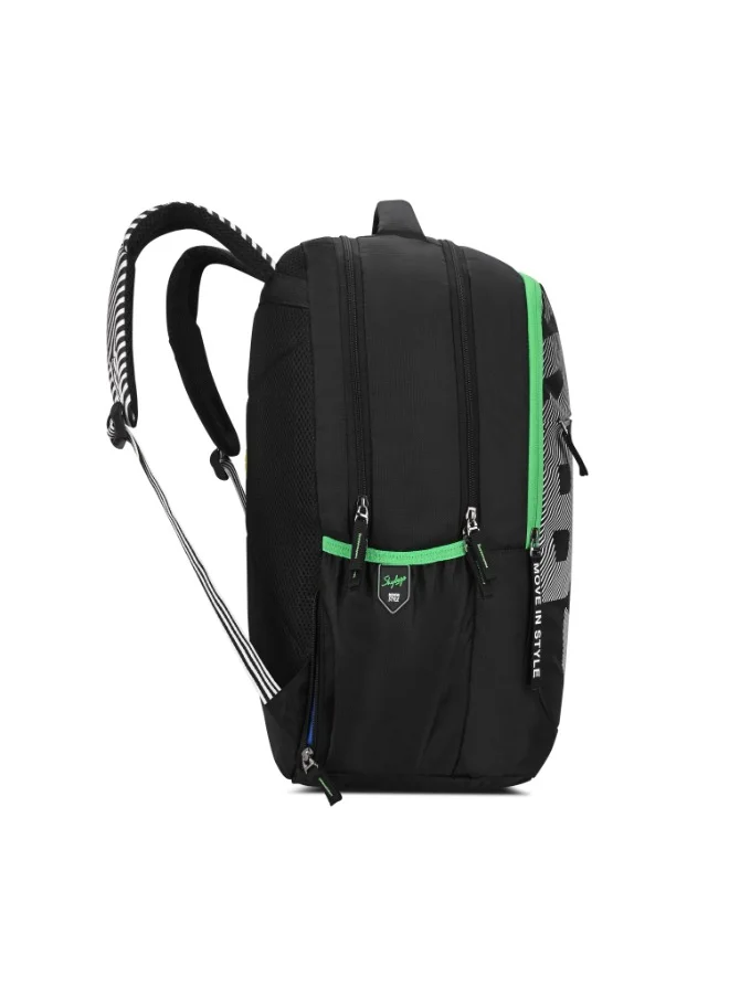 سكاي باجز SKYBAGS KLAN PLUS 01 Unisex Black School Backpack - SK BPKPLS1BLK