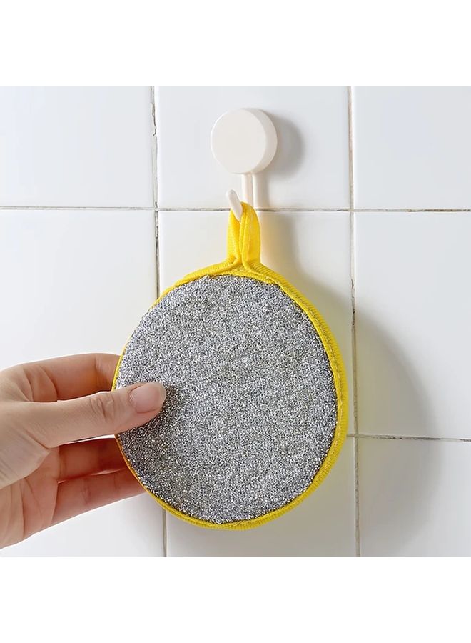 Pink Round Scouring Sponge Pad 1pc Refill For Dish Brushes - Image 1