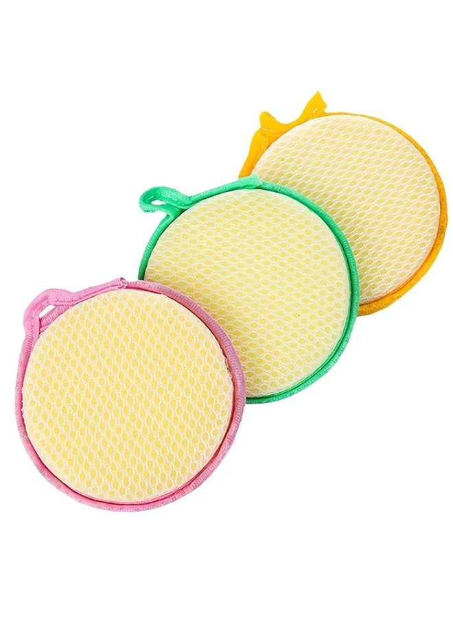 Pink Round Scouring Sponge Pad 1pc Refill For Dish Brushes - Image 5