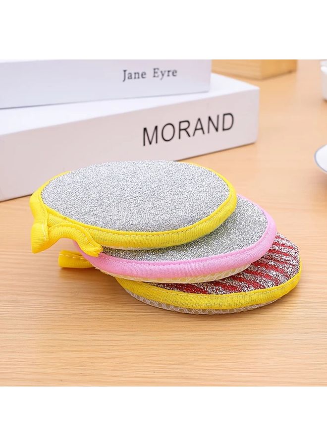Pink Round Scouring Sponge Pad 1pc Refill For Dish Brushes - Image 4