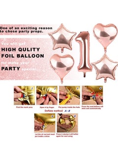Party Propz Party Propz 1st Birthday Decoration For Baby Girl Gold Rose Combo 34Pcs for Baby Girl 1st Bday Decor/Photo Booth Backdrop Decoration materials/1st Birth Day Party Decor/Stylish Pink White Birtgday Set  - Image 5