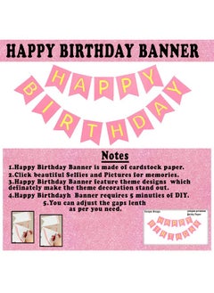 Party Propz Party Propz 1st Birthday Decoration For Baby Girl Gold Rose Combo 34Pcs for Baby Girl 1st Bday Decor/Photo Booth Backdrop Decoration materials/1st Birth Day Party Decor/Stylish Pink White Birtgday Set  - Image 4