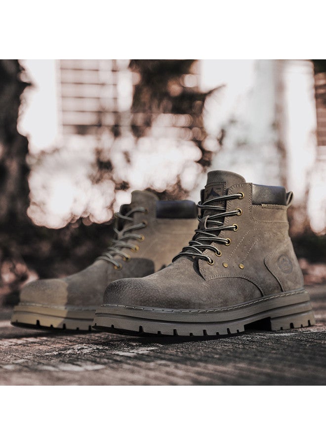 Flying in the snow Snow Flying 25 Fall/winter New Casual Martin Boots British Style Retro Yellow Work Boots Men's Boots Women's Boots - Image 2