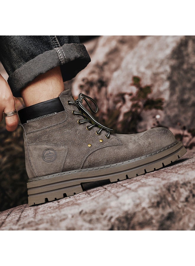 Flying in the snow Snow Flying 25 Fall/winter New Casual Martin Boots British Style Retro Yellow Work Boots Men's Boots Women's Boots - Image 5