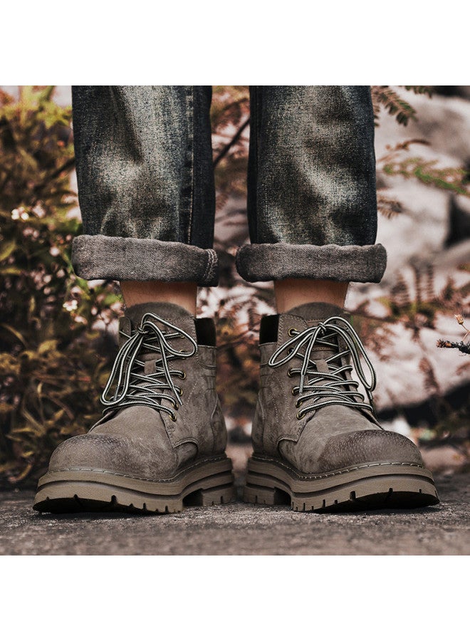 Flying in the snow Snow Flying 25 Fall/winter New Casual Martin Boots British Style Retro Yellow Work Boots Men's Boots Women's Boots - Image 3