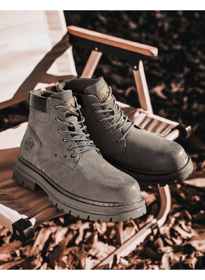 Flying in the snow Snow Flying 25 Fall/winter New Casual Martin Boots British Style Retro Yellow Work Boots Men's Boots Women's Boots - Image 1