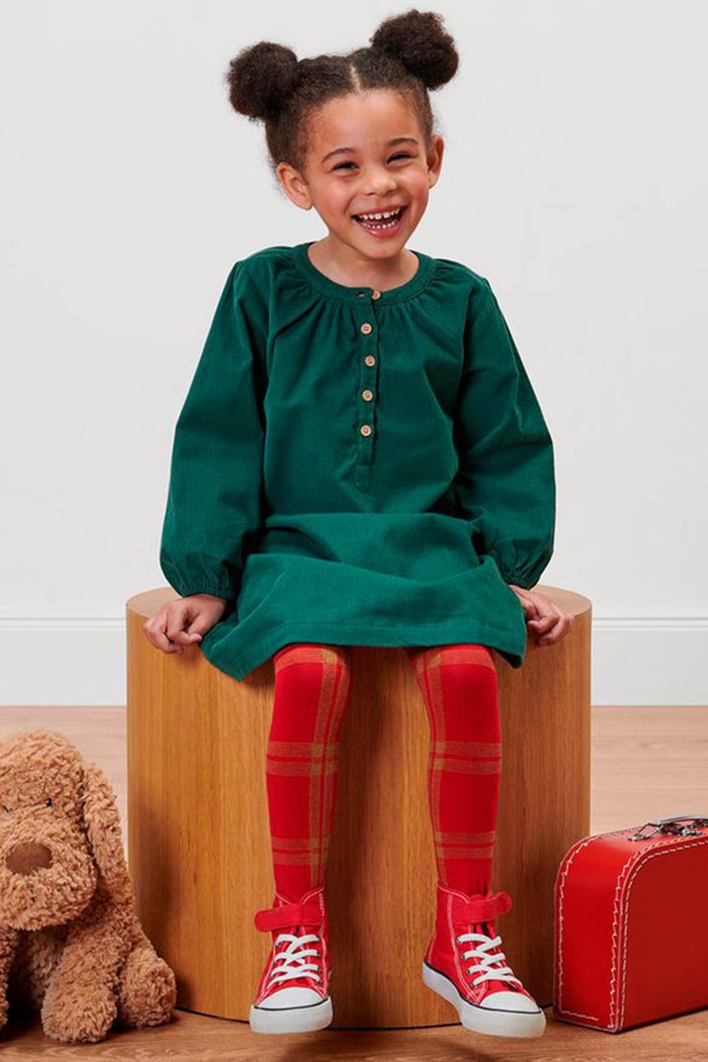 Tchibo Kids Girl 2 Piece Plain Pull On Tights, Navy Blue - Image 1