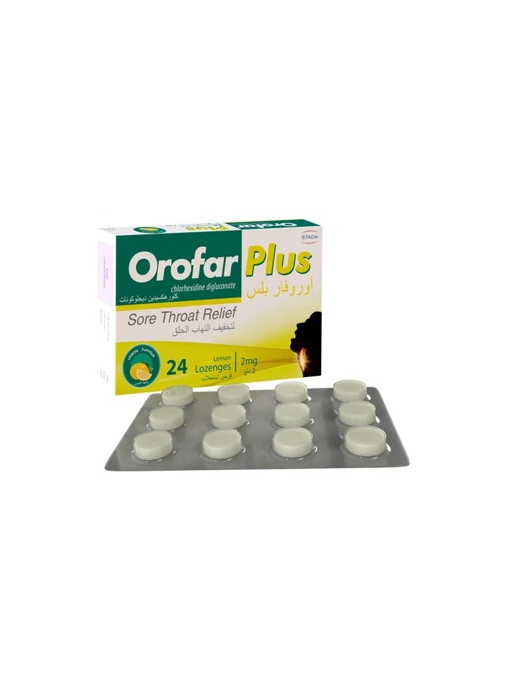 Orofar Plus Lemon Lozenges 24S