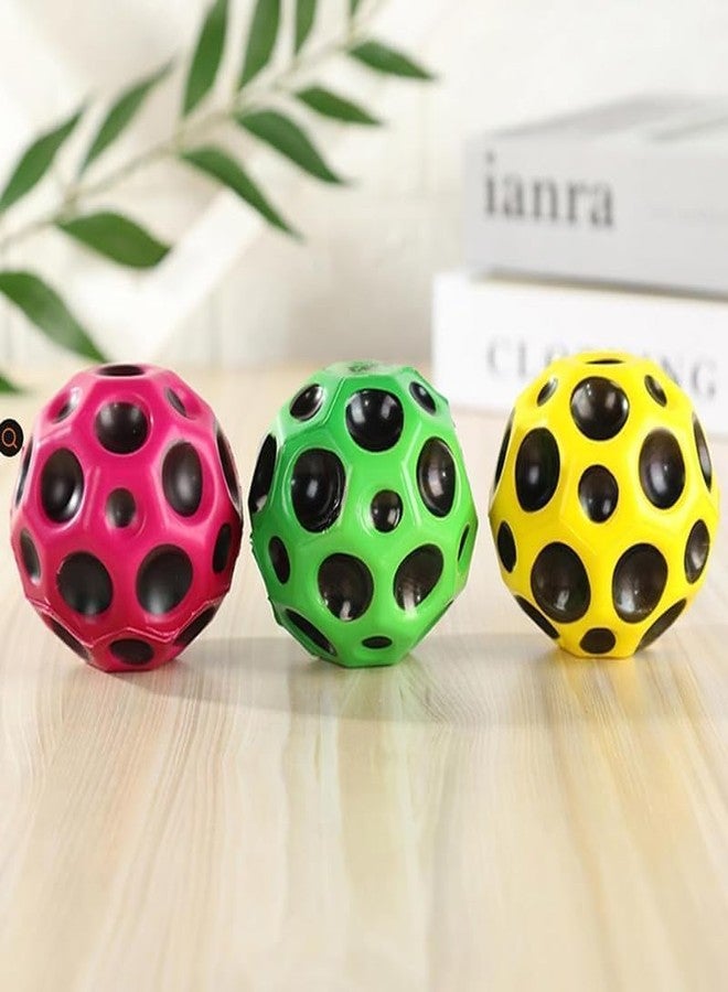 LANLOY Rubber Moon Bouncy Coral Kickball Anti Stress Ball Pop Bouncing Space Ball Sports Training Ball Children's Sensory Ball Easy to Pack of- 1 Multicolour (6, Season) - Image 4