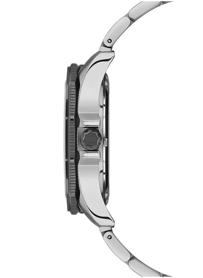 U.S. Polo Assn. - U.S. Polo Assn. Crossing Men’s 43mm Watch with Gun Metal Dial, Chronograph & Two-Tone Gold Silver Band, Bold Statement Design - Image 1