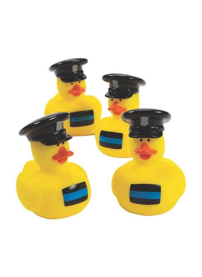 Fun Express Thin Blue Line Police Rubber Ducks 12 Pieces Birthdays Grand Events Party Favors Table Decorations Treasure Chest Supplies  - Image 2