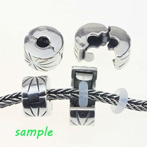GBSTORE 100 Pcs Stop Beads Inserts Silicone Rubber Donut Spacers Compatible for Use Alone or with Clip Lock Spacer Charm,2mm by 6mm - Image 3