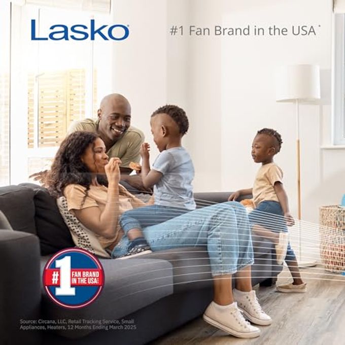 Lasko 20" Silver High Velocity Wall Mount Fan with Pivoting Head 3 Speeds, Ideal Wall Mount Fan or Floor Fan for Home, Garage, Attic, 2265QM - Image 2