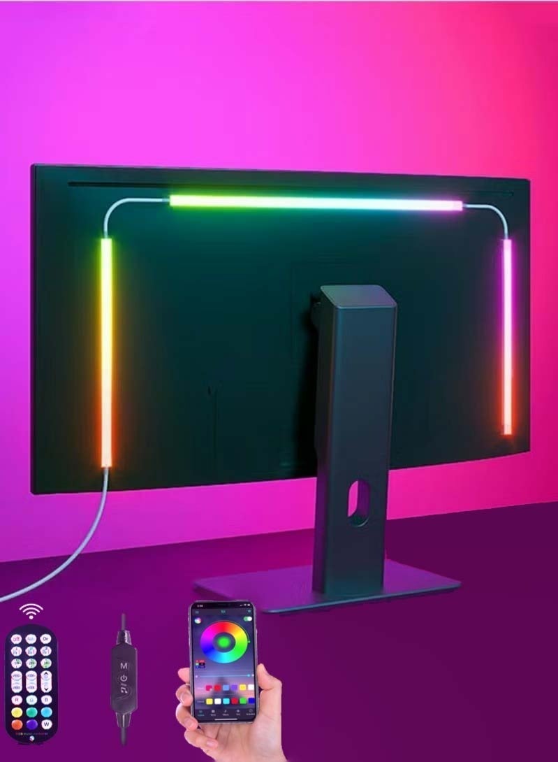 Univer Tang RGB Backlight for 27 Inches Computer Monitor,Gaming LED Strip Light Sync with Screen Color & Music for Games Movies etc,Software Control,USB Powered - Image 1