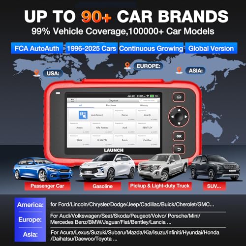 LAUNCH CRP129I V2.0 2025 OBD2 Scanner, ABS/SRS/at/ENG Car Diagnostic Tool, 12 Reset Services TPMS/Oil/EPB/SAS/BMS/DPF/Throttle Reset, Injector Coding, FCA AutoAuth, Lifetime Update - Image 4
