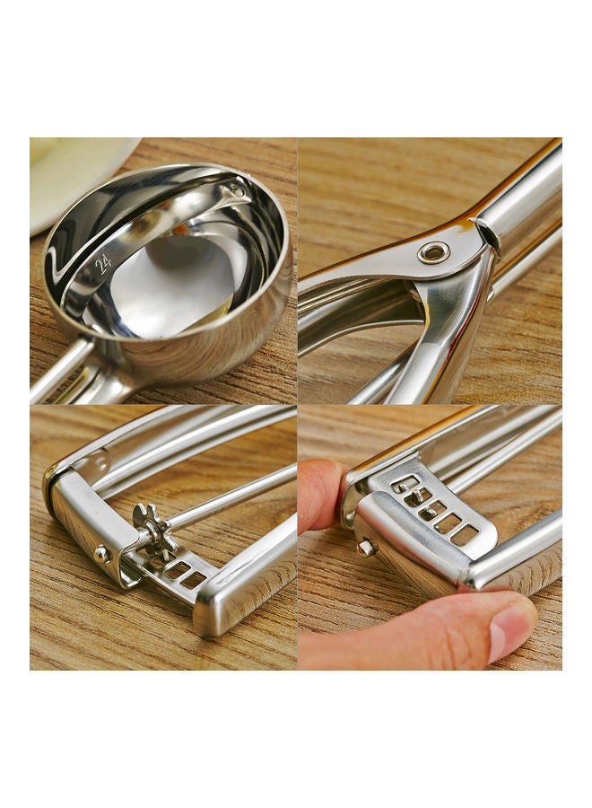 NIBEMINENT Stainless Steel Ice Cream Spoon Silver  - Image 2