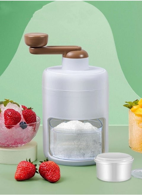 Ice Crusher Machine,Manual Ice Shaver With Ice Box And Storage Box,Portable Ice Crusher And Shaved Ice Machin,BPA Free